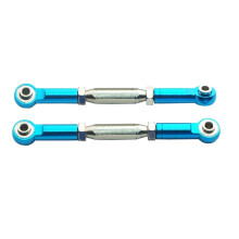 2 Set RC Car Part: 1 Set Metal Adjustable Steering Linkage Servo Link Pull Rod & 1 Set Front Rear Drive Shaft