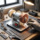 Electric Bench Grinder  Bench Grinder Small Polishing Machine Variable Rotation Regulation US Plug 5