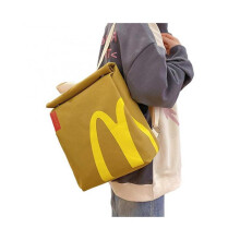(MCD) Sirens Goddess/McDonald's Printing School Bag Lightweight Hiking Travel Pack for Outdoor Shopping