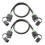 2 Pack 4Pin Trailer Extension Cable , 4 Pin Flat Trailer Light Plug Wire , 4 Way Connector Wiring Harness Extender 1