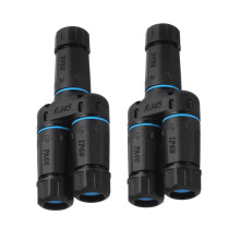 2 Sztuki Złącza RJ45 1 Wejście 2 Wyjścia RJ45 8P8C CAT6 IP68 Wodoodporne Złącze Kabla Gigabit Ethernet dla Cat5/Cat6/Cat7/Cat8