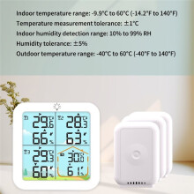 Thermomètre Numérique Sans Fil, Thermomètre et Hygromètre Numérique Monté au Mur de Haute Précision pour la Maison Intérieure, les Crèches