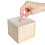 Creative Deco Spardose Holz | Geldbox | 9,5 x 9,5 x 9 cm | Sparbüchse 1