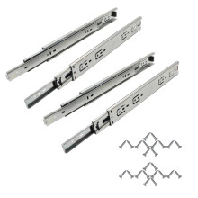 Schubladengleitschienen, 2 Paare, 500mm, Kaltgewalzter Stahl, Hochleistungskugellager für Möbel