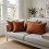 Imperial Rooms (Rust) 4pc Dyed Cushion Covers & Pillowcases Set | 100% Microfiber Pillow Protector Set 1