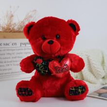 (red, 50cm) Custom Teddy Bear Plush Toy with Red Heart for Valentine's Day Gift