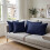 Imperial Rooms (Navy Blue) 4pc Dyed Cushion Covers & Pillowcases Set | 100% Microfiber Pillow Protector Set 1