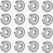 20 roulements à billes 608ZZ, 8 mm x 22 mm x 7 mm, roulements miniatures à gorge profonde, double blindage métallique, pour skateboard et tr