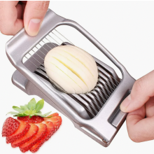 Coupe-œufs en acier inoxydable, coupe-œufs avec fil, outil pour trancher les fruits et légumes, compatible lave-vaisselle, ustensile de cuis