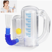 Appareil d'entraînement respiratoire 5000 ml avec indicateur de débit à bille et affichage gradué pour l'orthophonie et l'entraînement de la