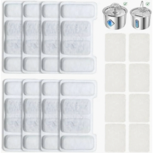 Filtres de rechange pour fontaine à eau pour chat : 8 filtres à charbon et 8 éponges pour une triple filtration, compatibles avec les fonta