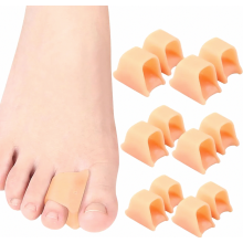 Kit com 12 alinhadores de gel para dedos em martelo, separadores de dedos, talas de alinhamento dos dedos, alívio para joanetes, dedos em ma
