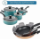 12 Pack Felt Pan Protectors, 3 Sizes Thick Stackable Pot and Bowl Separators, Grey Non Slip Cookware Protectors for Pans 5
