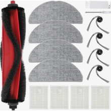 Ersatzteilset für die Saugroboter Q7 M5, Q7 M5+, Q7 L5 und Q7 L5+, 1 Hauptbürste, 4 Filter, 4 Seitenbürsten, 4