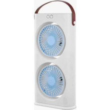 Ventilador de mesa portátil, compacto e ultrassilencioso, com 3 velocidades, oscilação de 90 graus, azul, para uso doméstico e no escritório