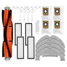 Ersatzteile kompatibel mit Dreame D10 Plus, Z10 Pro, L10 Plus Saugrobotern, 1 Hauptbürste, 4 Seitenbürsten, 4 HEPA-Filter