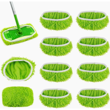 Set van 10 microvezel dweilpads, 25,4 x 11,5 cm, herbruikbare natte en droge vloerreinigingsdoeken voor harde vloeren en houten vloeren