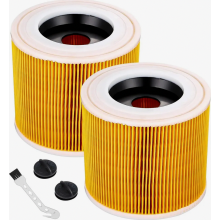 Set van 2 cartridge-stofzuigerfilters, compatibel met Kärcher WD3, WD2, WD3P, WD1, MV2, MV3, A2004, A2604, A2204, A