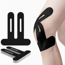 Kinesiologietape voor de knie, 10 stuks, ondersteuning en stabilisatie van de knie, pijnverlichting, waterdicht, elastisch, ademend, hypoall
