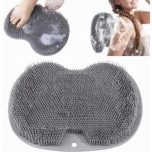 Siliconen badmat en voetenscrubber voor onder de douche met antislip zuignappen, voetmassagekussen voor voetverzorging, ontspanning en verbe