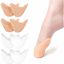 paar siliconen teenbeschermers, zachte gel teenkapjes, comfortabele teenhoesjes voor balletspitzenschoenen, gedempte gelkussentjes