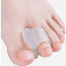 Teenspreiders, 10 stuks gel teenspacers voor correctie van hallux valgus, overlappende tenen, transparante siliconen teenrichter