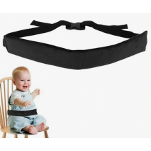 Veiligheidsgordel voor kinderstoelen, verstelbare babygordels voor eetkamerstoelen, 2 stuks, zwart