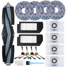 Vervangingsonderdelenset voor stofzuigers, compatibel met DEEBOT X1 Omni en X1 e Omni, inclusief 1 hoofdborstel, 2 HEPA-filters en 4 dweilbo