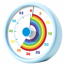 Visuele timer voor kinderen, 60 minuten afteltimer voor klaslokaal, kantoor, keuken, bureau-tijdmanagementtool met stille werking