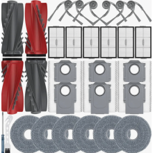 30-delige vervangingsonderdelenset voor robotstofzuiger: 4 hoofdborstels, 6 HEPA-filters, 6 dweilpads, 6 zijborstels