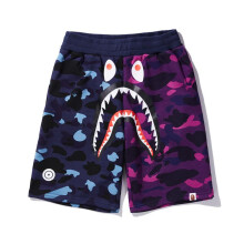 (D0227029, M) Men's Bape Shark Camo Casual Shorts Summer Beach Board Shorts 5-Pocket Camp Shorts Streetwear