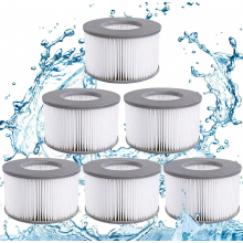 Paquete de 6 filtros de repuesto para Whirlpool, compatibles con piscinas inflables, cartuchos de filtro de agua para spa y piscina.