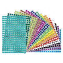 12600 pegatinas de puntos de colores de 6 mm, 16 colores, etiquetas redondas de codificación de colores para el hogar, la oficina y la escue
