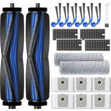 Kit de accesorios para aspiradora de 21 piezas compatible con ECOVACS DEEBOT T80 Omni, incluye 2 cepillos principales, 6 bolsas para polvo,