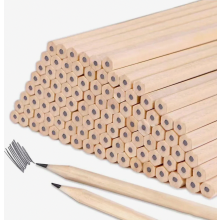Juego de lápices de madera, paquete de 100 lápices hexagonales HB, lápices de golf sin pintar para niños, profesores, escuela y escritura.