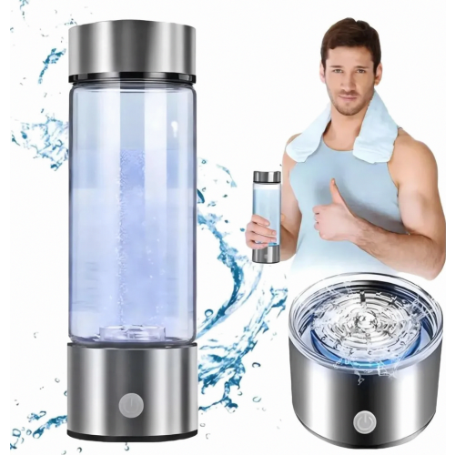 Hydrogen Water Bottle 420ml PEM Technology, USB Rechargeable Hydrogen-Rich Water Generator Bottle