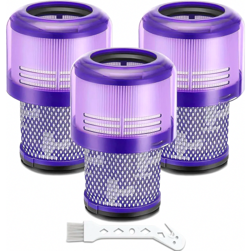 Replacement Filter Set for V11 V15 SV14 SV17 SV22 Vacuum Cleaners, 3 Pack Compatible with Detect, Absolute, Extra, Pro,