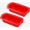 2 Piece Silicone Loaf Pan Set, Non Stick Bread and Cake Baking Molds, Rectangular Bakeware for Homemade Loaves 1