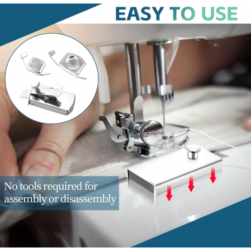 4-Piece Magnetic Seam Guide for Sewing Machine, Universal Multifunctional Sewing Accessory for Precise Stitching and Mea 1