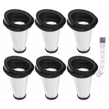 6 Replacement Filters for Cordless and Handheld Vacuum Cleaner, HEPA Filter Spare Parts for Compatible Models, Part Numb