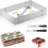 Adjustable Rectangular Baking Frame with Divider, Cake Ring for Baking Tray, Spatula for Cakes, Tortes, Pizza Baking and 1