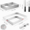 Adjustable Rectangular Baking Frame with Divider, Cake Ring for Baking Tray, Spatula for Cakes, Tortes, Pizza Baking and 4