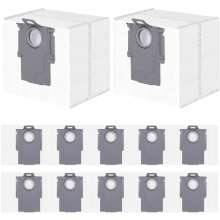 12-Pack Dust Bags Compatible with Roborock Q10, S5+, X5+, Q7, L5+, M5+, S8+, S8 Pro Ultra, S7 MaxV Ultra, Q7 Max+, Q8 Ma