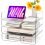 4 Pack Premium Clear Stackable Acrylic Letter Trays, A4 Document Storage Organizers for Office Desk 1