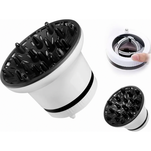 Universal Hair Dryer Diffuser Attachment for Curly and Wavy Hair, Adjustable Professional Diffuser for Defined Curls and