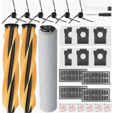 27 Piece Vacuum Cleaner Accessory Kit for Robot Vacuum, 1 Roller Mop Cloth, 2 Main Brushes, 4 Filters, 6 Dust Bags, 6 Si