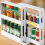 Standing Pull-Out Spice Rack, Space-Saving Swivel Kitchen Shelf for Cupboard, 28 x 10 x 27.5 cm 1