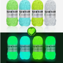 Glow in the Dark Knitting Yarn, 4 Pack Polyester Crochet Yarn for DIY Scarves, Cardigans, Baby Knitting, Soft Hand Knitt
