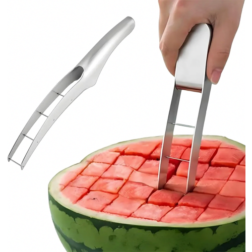 Stainless Steel Watermelon Slicer, Fruit Cutter for Kitchen and Home Use, Durable and Practical Tool