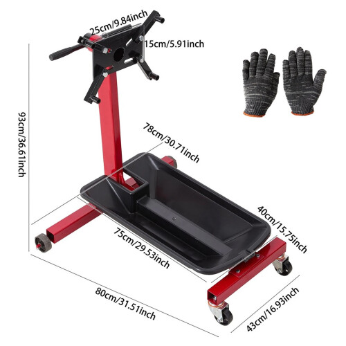 0.45T Heavy Duty Swivel Transmission Gearbox Mount Support Engine Stand 1000lbs 1